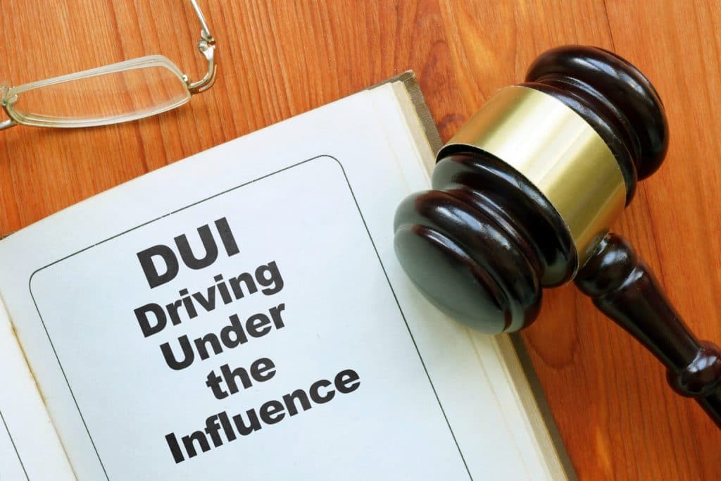 Conceptual hand written text showing DUI driving under the influence